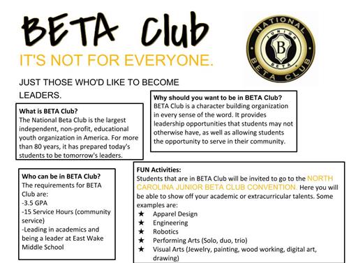 beta club flyer 